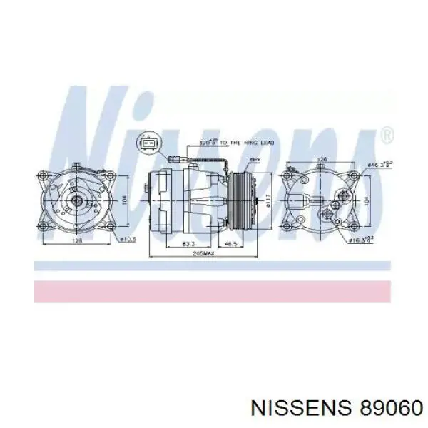 89060 Nissens компрессор кондиционера
