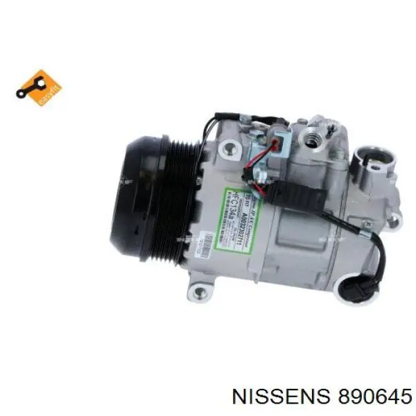 Compresor de aire acondicionado 890645 Nissens
