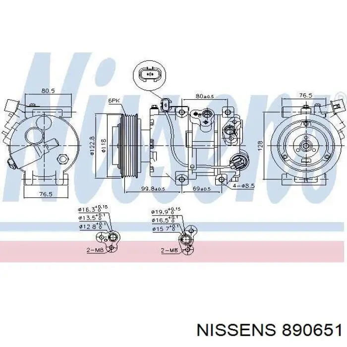 890651 Nissens compressor de aparelho de ar condicionado