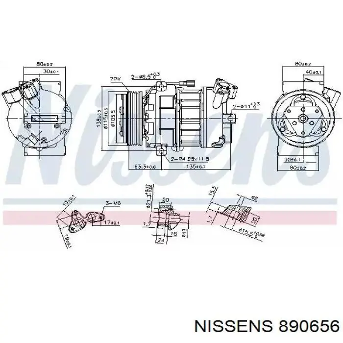 890656 Nissens compressor de aparelho de ar condicionado