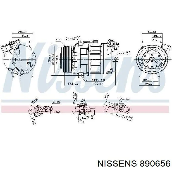 Компрессор системы кондиционирования Nissens 890656 цена, от 323.22 USD