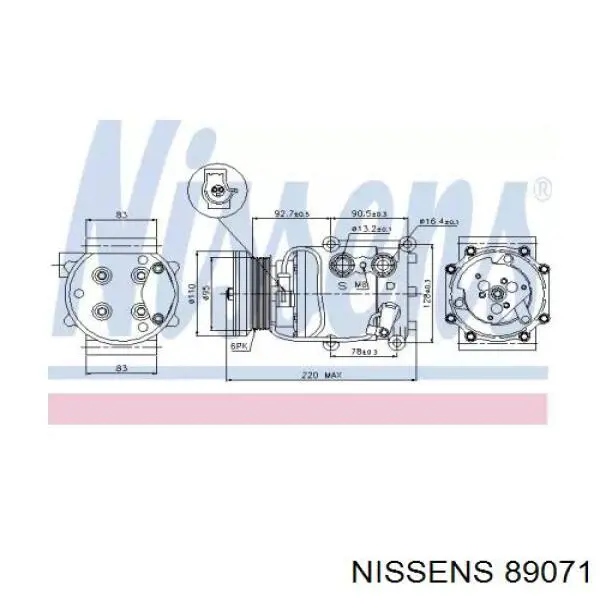 Компрессор системы кондиционирования Ford 4433350 цена, от 104.61 USD