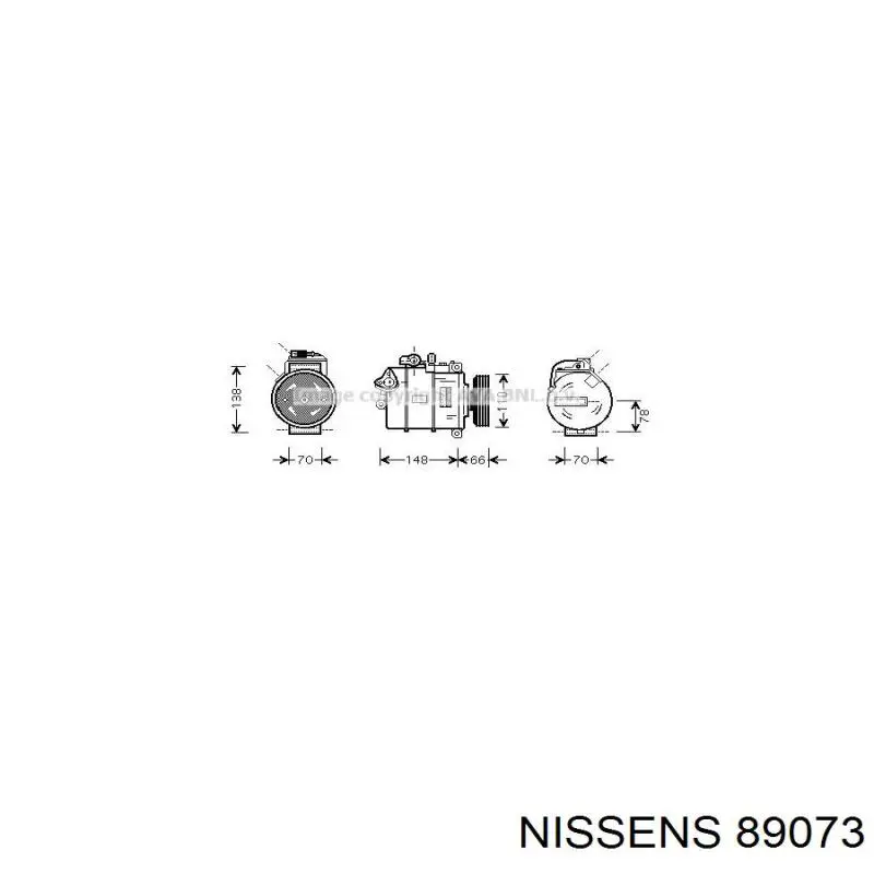 89073 Nissens Компрессор хладагента