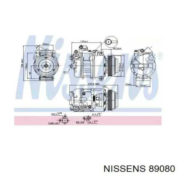 89080 Nissens компрессор кондиционера