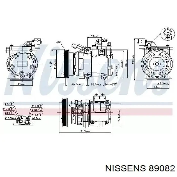 89082 Nissens компрессор кондиционера