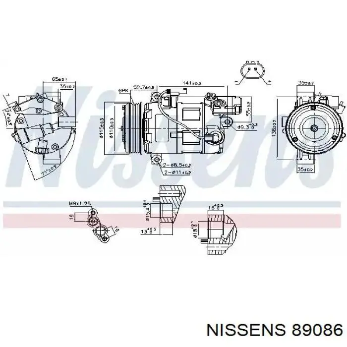 89086 Nissens компрессор кондиционера