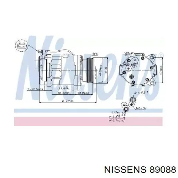 89088 Nissens компрессор кондиционера
