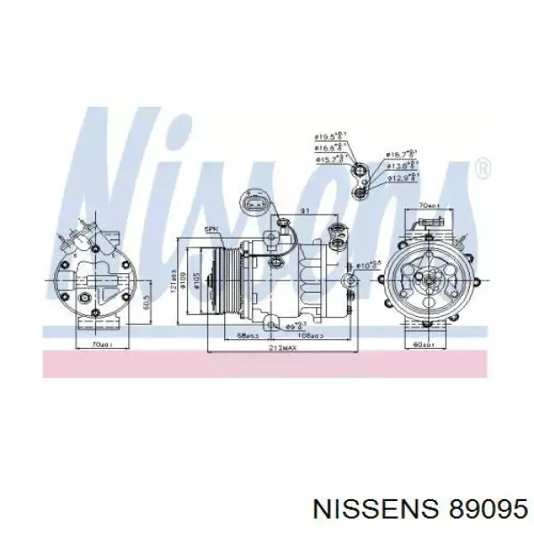 89095 Nissens компрессор кондиционера