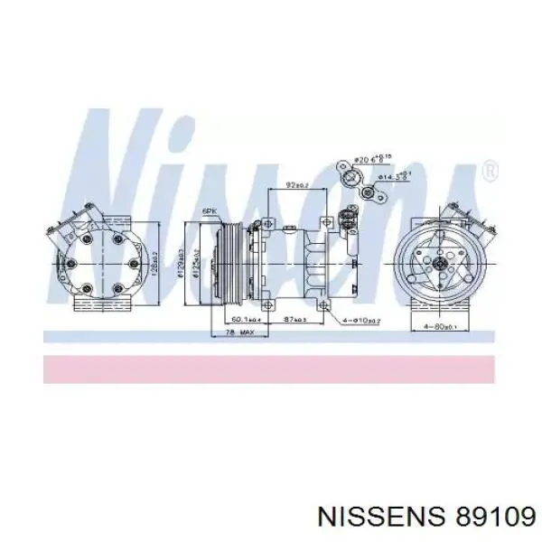 89109 Nissens компрессор кондиционера
