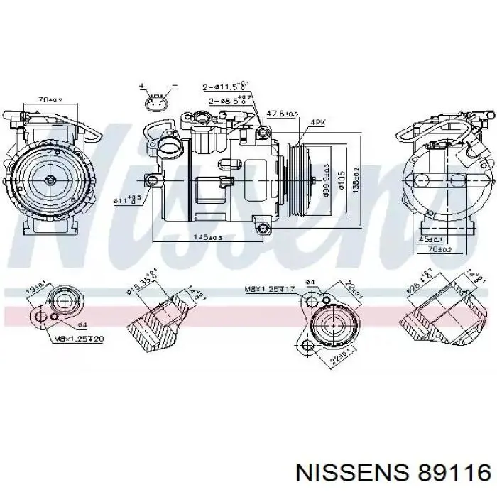 89116 Nissens компрессор кондиционера