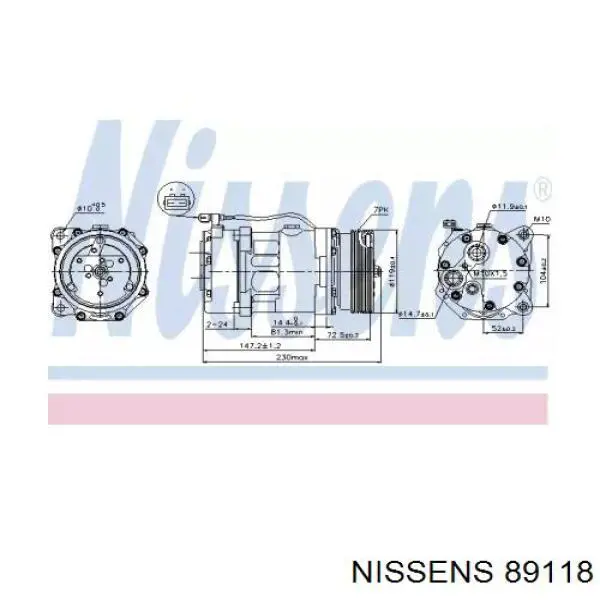 89118 Nissens компрессор кондиционера