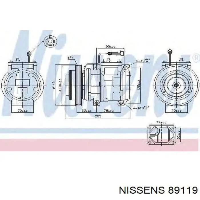89119 Nissens Компрессор хладагента