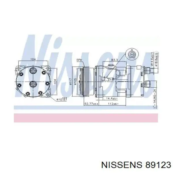 89123 Nissens компрессор кондиционера
