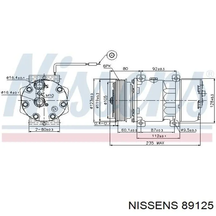 89125 Nissens компрессор кондиционера