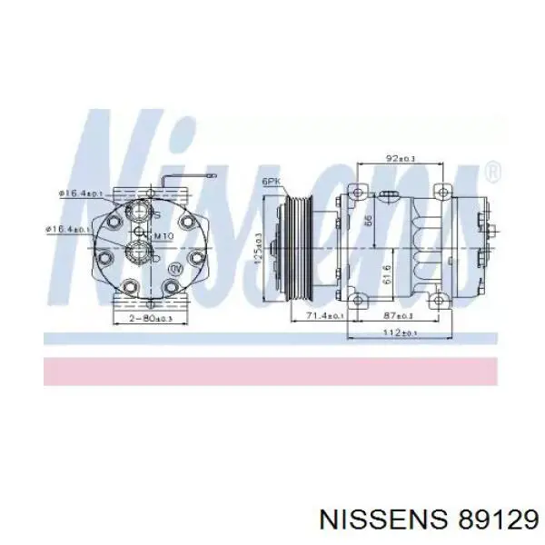 89129 Nissens компрессор кондиционера