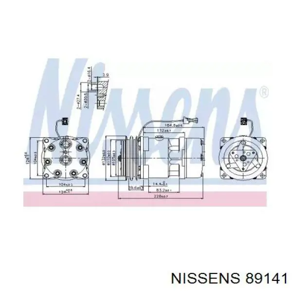 89141 Nissens компрессор кондиционера