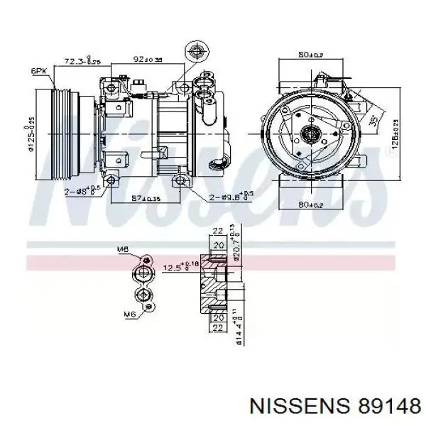89148 Nissens компрессор кондиционера