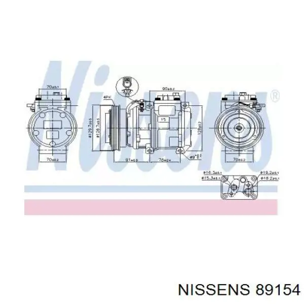 97701-FD100 R MSG Rebuilding compressor de aparelho de ar condicionado