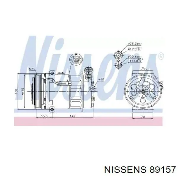 89157 Nissens компрессор кондиционера