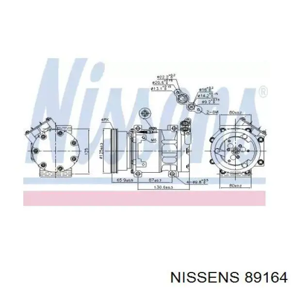 89164 Nissens компрессор кондиционера