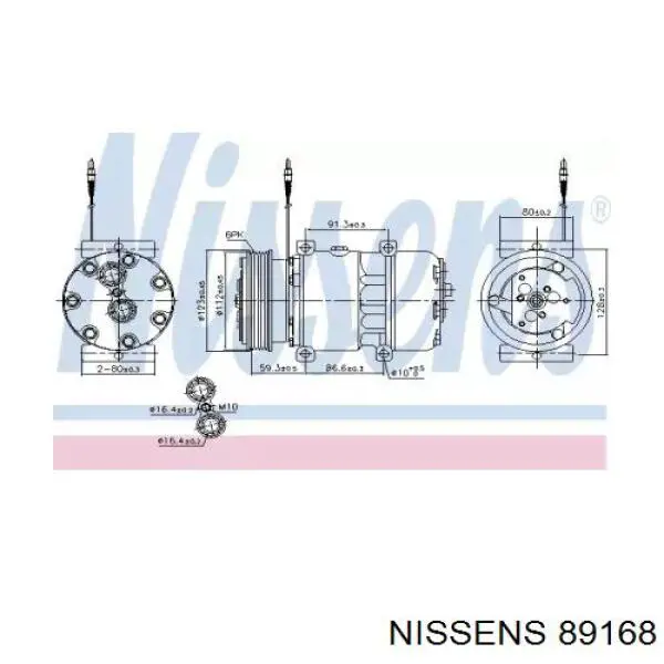 89168 Nissens компрессор кондиционера