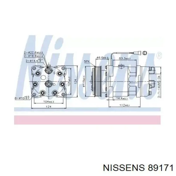 89171 Nissens компрессор кондиционера