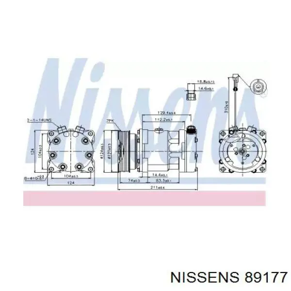 Компрессор кондиционера 89177 Nissens