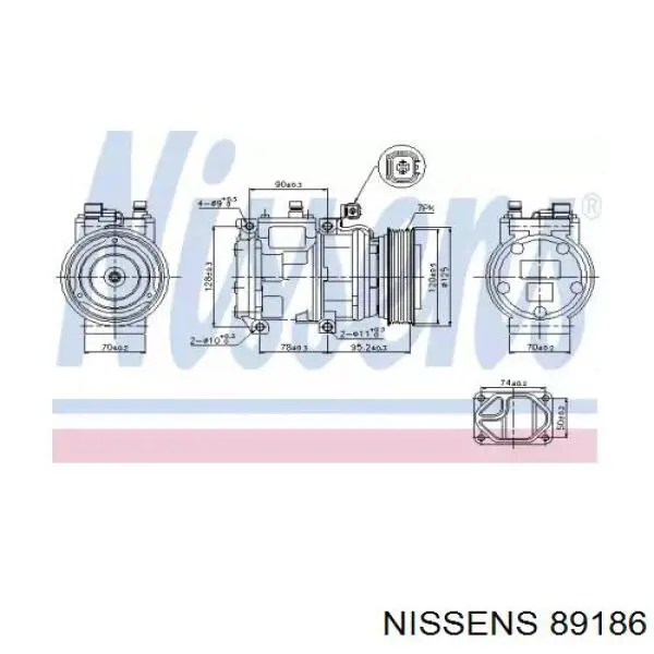 89186 Nissens компрессор кондиционера