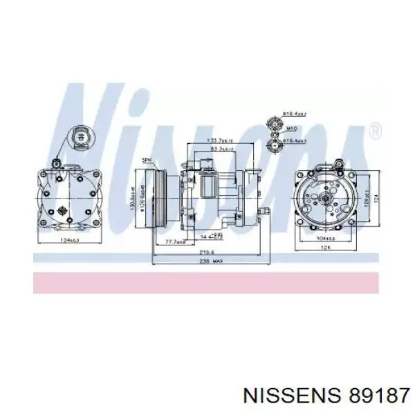 89187 Nissens компрессор кондиционера