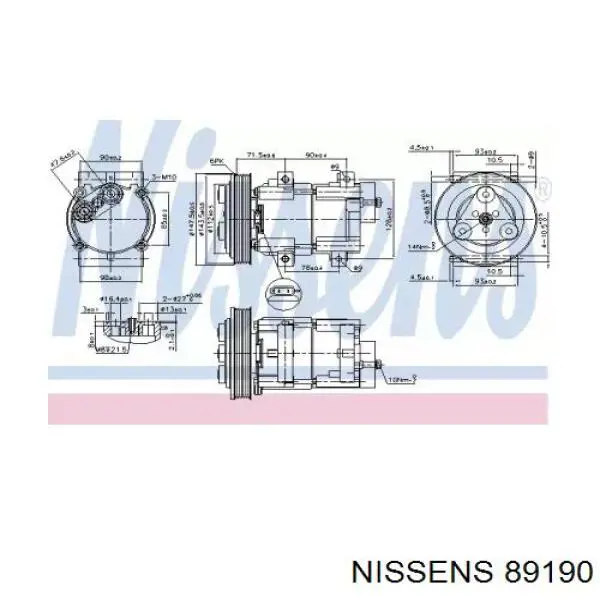 89190 Nissens компрессор кондиционера