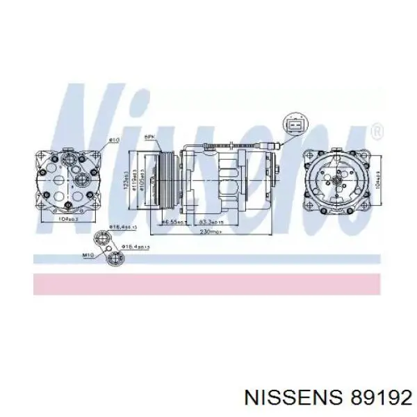 89192 Nissens компрессор кондиционера
