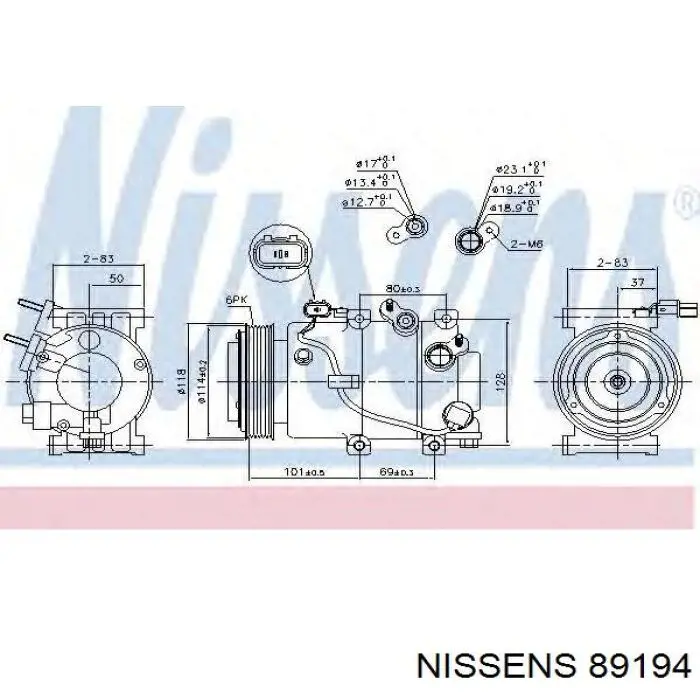 Купить 89194 Nissens Компрессор климатической установки