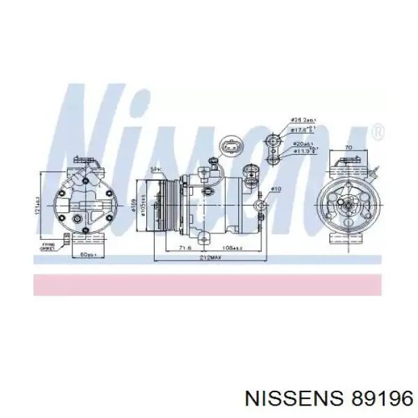89196 Nissens компрессор кондиционера