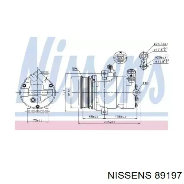 89197 Nissens компрессор кондиционера