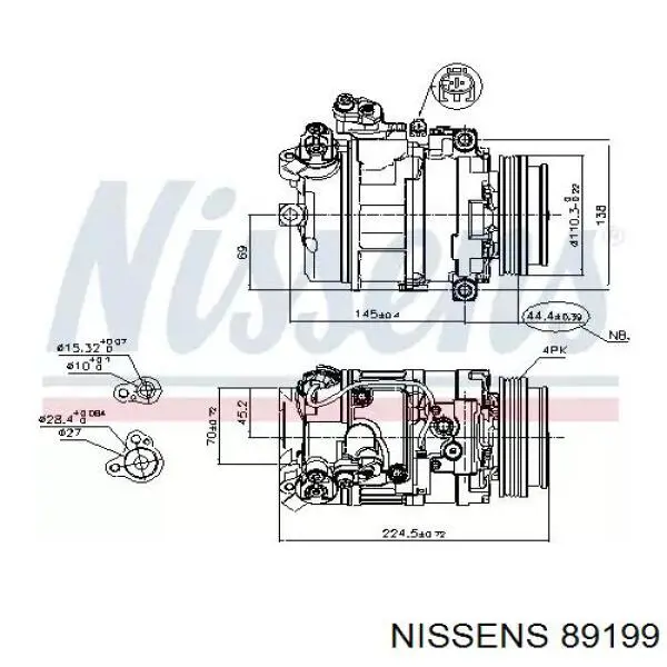 89199 Nissens компрессор кондиционера