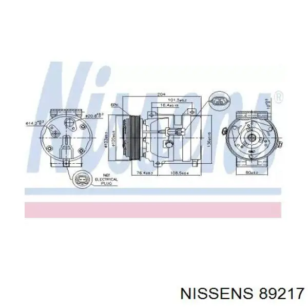 89217 Nissens компрессор кондиционера