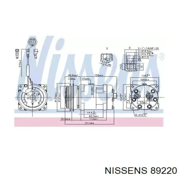 89220 Nissens компрессор кондиционера