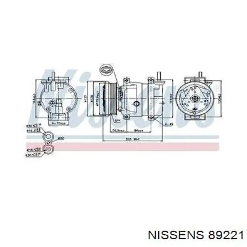 Компрессор системы кондиционирования Nissens 89221 цена, от 249.42 USD