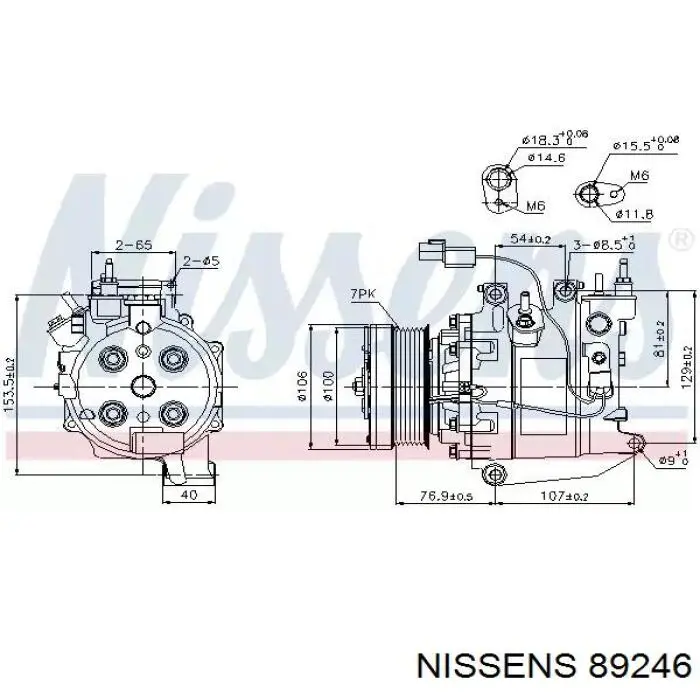 Компрессор кондиционера 89246 Nissens