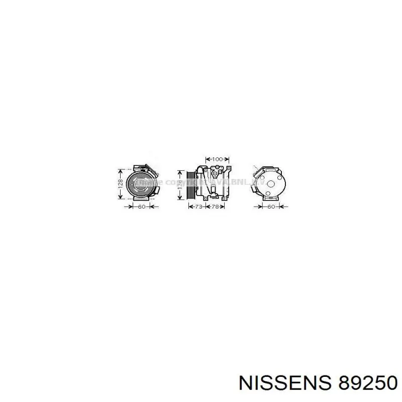 Купить 89250 Nissens Компрессор климатической установки