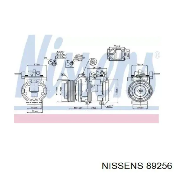 Компрессор системы кондиционирования Nissens 89256 цена, от 323.89 USD