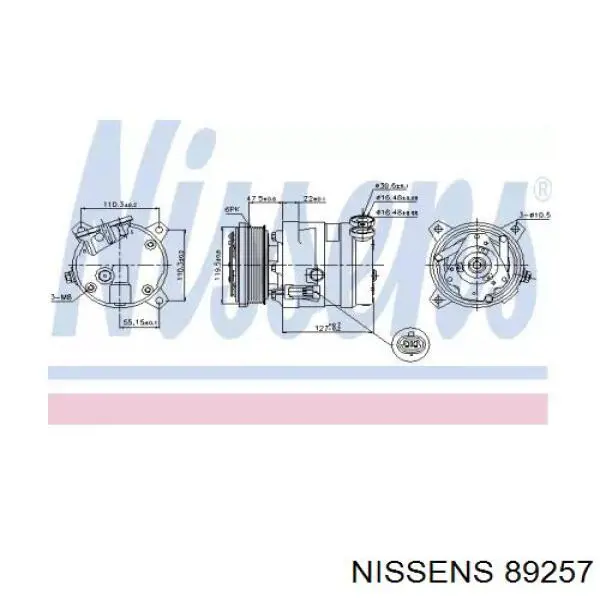 89257 Nissens компрессор кондиционера