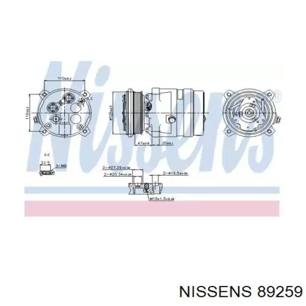 89259 Nissens компрессор кондиционера