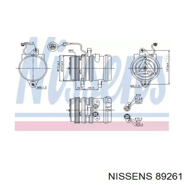 89261 Nissens компрессор кондиционера