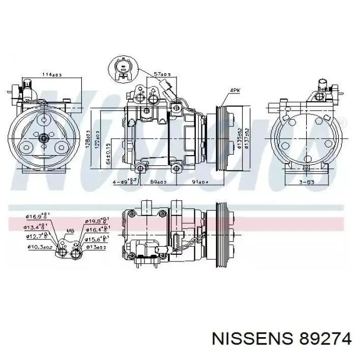 89274 Nissens компрессор кондиционера
