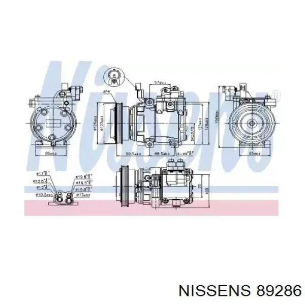 Купить 89286 Nissens Компрессор климатической установки