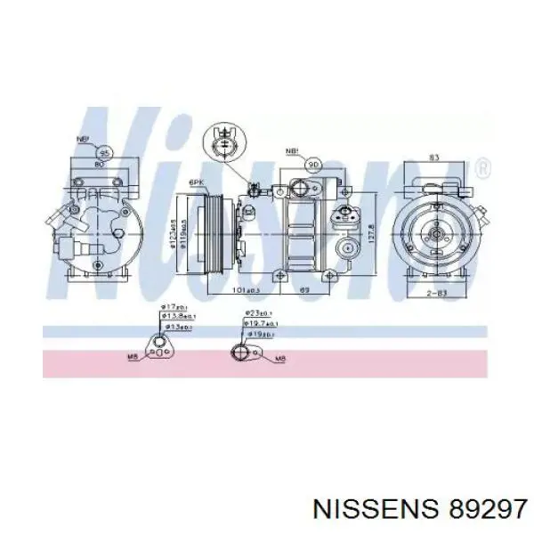 89297 Nissens компрессор кондиционера
