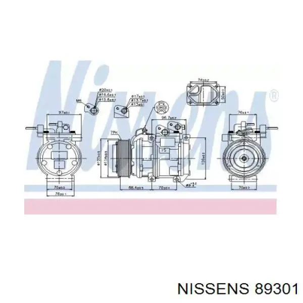 89301 Nissens Компрессор хладагента