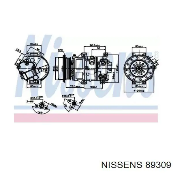 89309 Nissens компрессор кондиционера