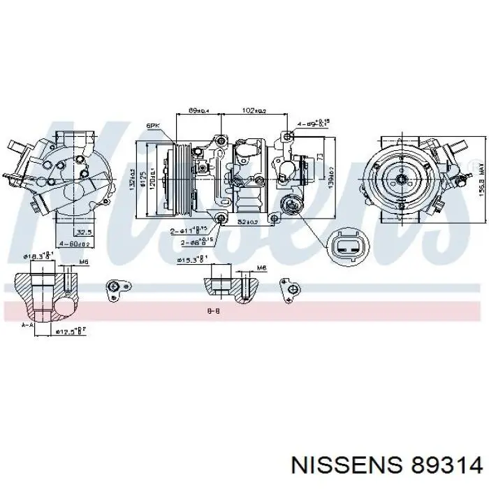 89314 Nissens компрессор кондиционера